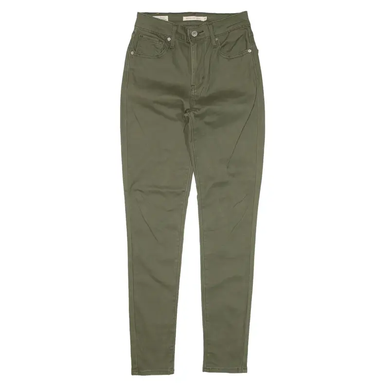 LEVI'S Premium 721 High Rise Trousers Green Slim Skinny Womens W22 L28