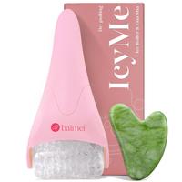 BAIMEI IcyMe Pink Ice Roller & Jade Gua Sha –  Comfort Skincare Tools for Face Massage