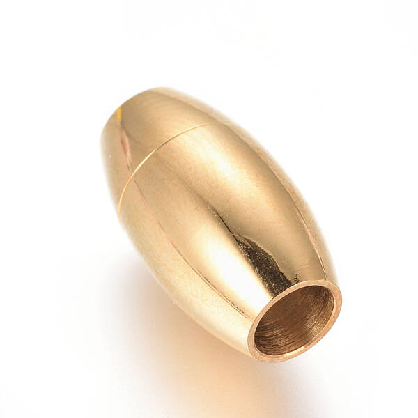 304 Stainless Steel Magnetic Clasps with Glue-in Ends