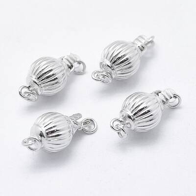 Anti-Tarnish Rhodium Plated 925 Sterling Silver Box Clasps