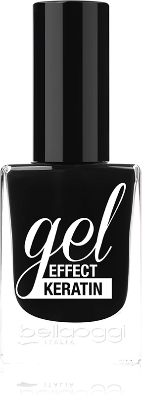 Gel effect keratin gel effect nail polish with black to gold keratin