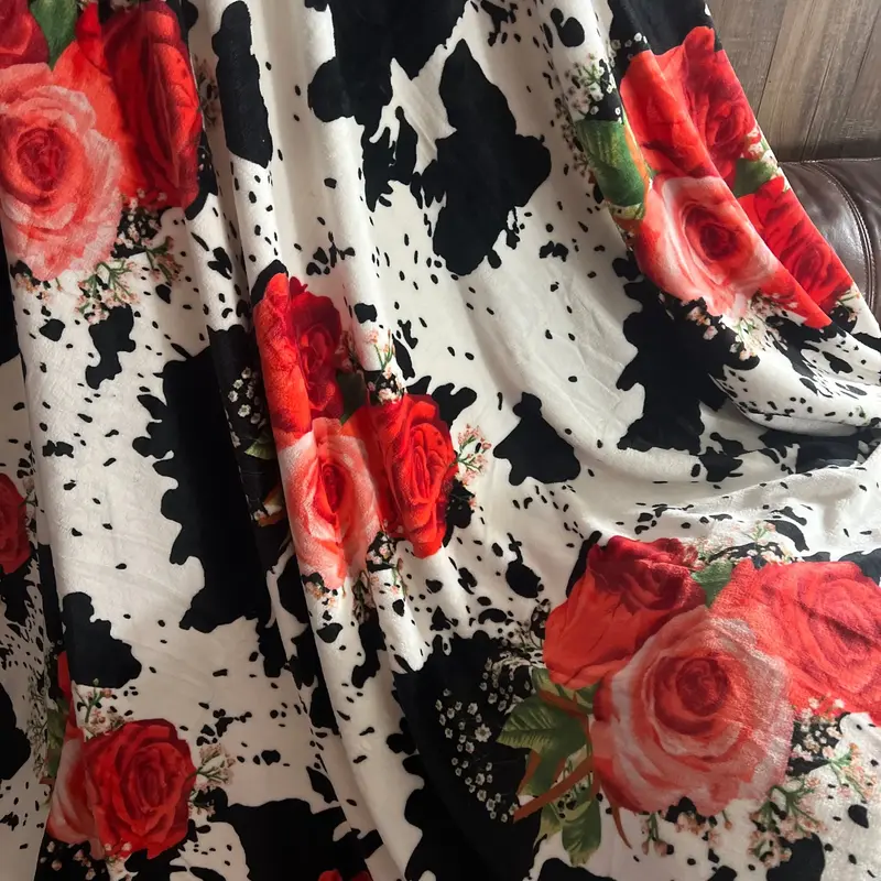 zCow Rose Bouquet Soft Oversized Blanket 82\