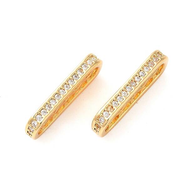 Brass Micro Pave Cubic Zirconia Multi-Strand Links
