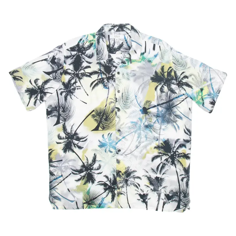 SMOG Relaxed Fit Mens Hawaiian Shirt Black Floral XL