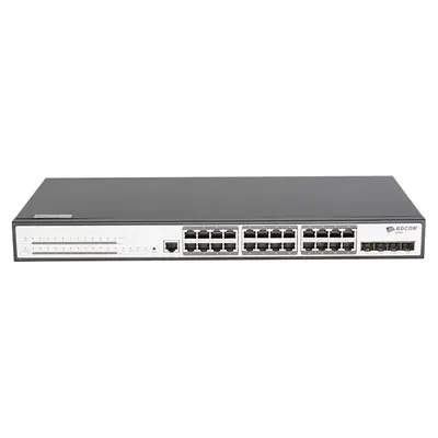 BDCOM S2900-24P4X | 24-Ports Gigabit Ethernet PoE+ EJ-45 with 4x 10 Gigabit Ethernet SFP+ Expansion Slot 3 Layer Supported Sw...