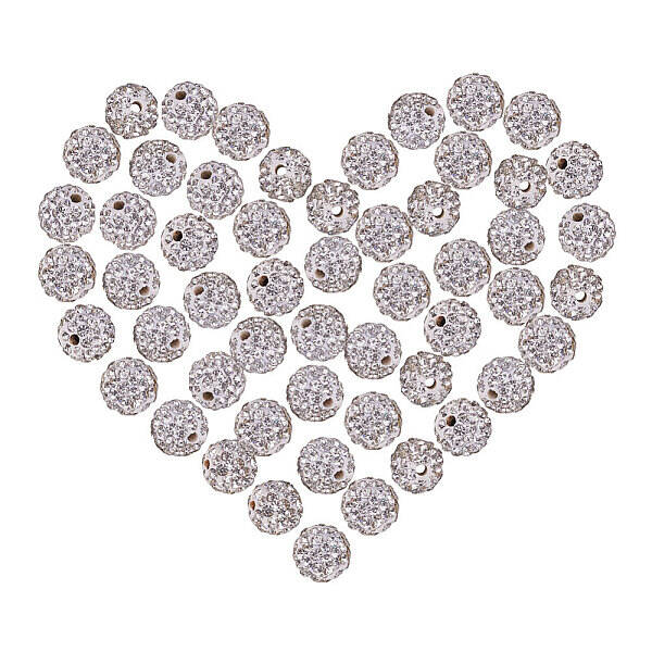 Polymer Clay Pave Rhinestone Beads