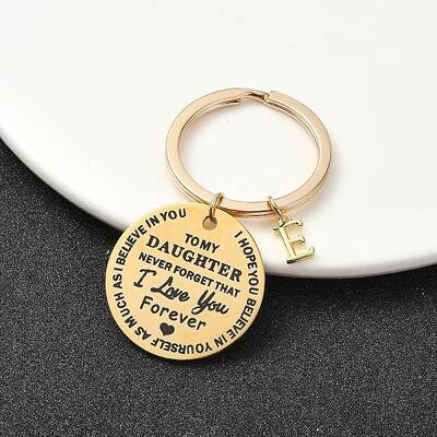 Valentine's Day Brass & 201 Stainless Steel Keychain