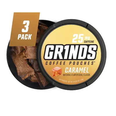Grinds Coffee Pouches - Caramel (Pack of 3)