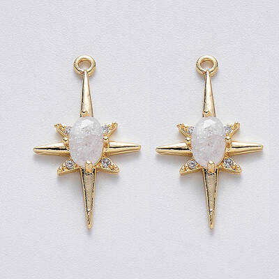 Brass Glass Charms