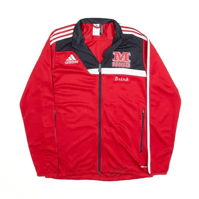 ADIDAS Climacool Sports Soccer Red USA Track Jacket Mens S