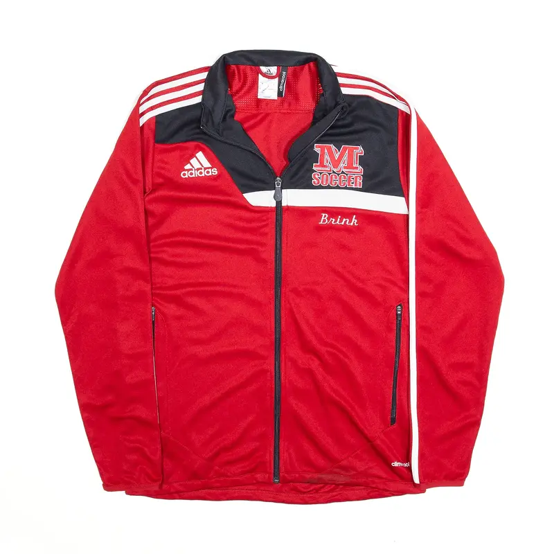 ADIDAS Climacool Sports Soccer Red USA Track Jacket Mens S
