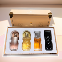 Four-piece women's perfume spray gift box, long-lasting fragrance, 4 different flavors, suitable for festivals, dates, daily ...