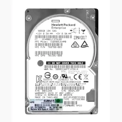 768788-003 HP 900GB 12Gb/s SAS 10000 2.5-inch Hard Drive