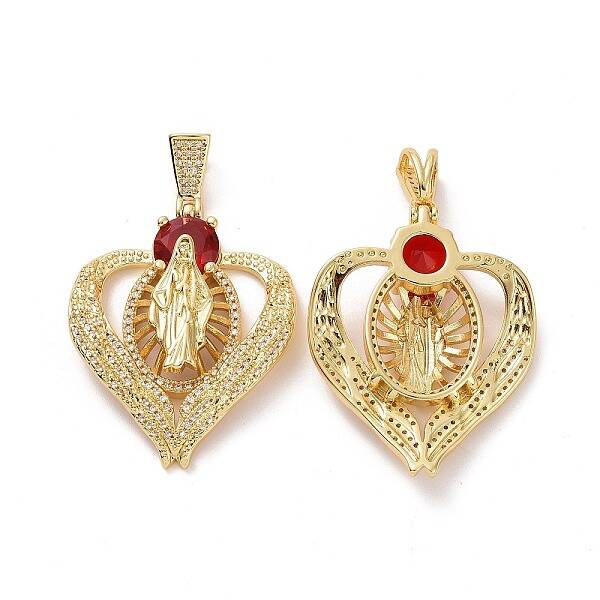 Brass Micro Pave Cubic Zirconia Pendants