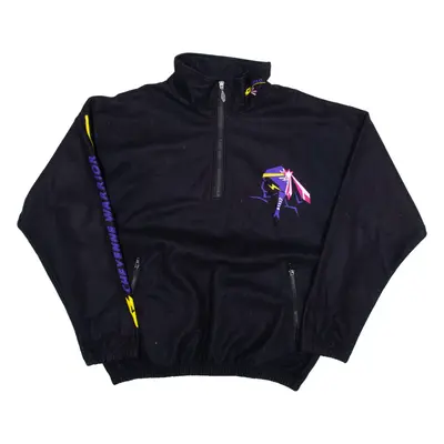 ODLO Womens Sweatshirt Black 1/4 Zip 90s L