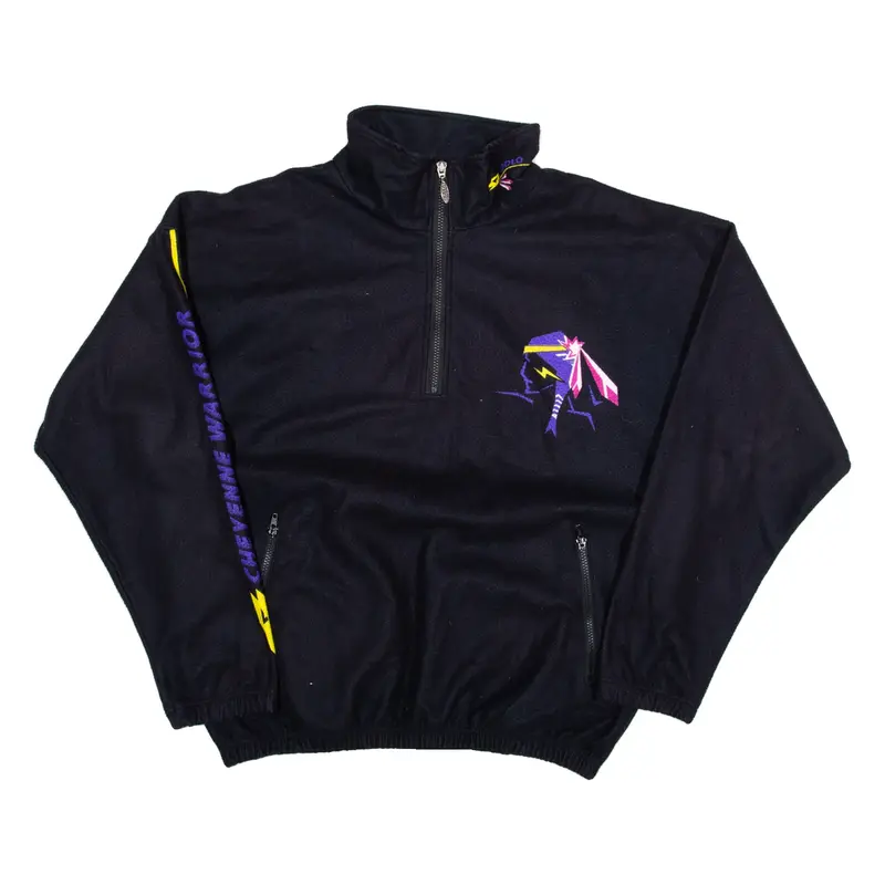 ODLO Womens Sweatshirt Black 1/4 Zip 90s L