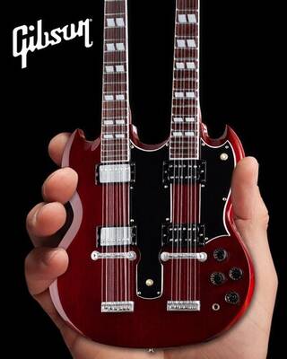 Gibson SG EDS-1275 Doubleneck Cherry 10 Inch Miniature Guitar Replica