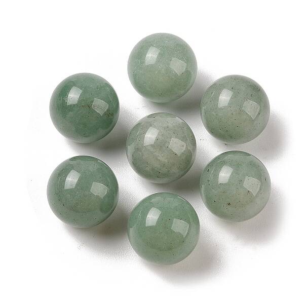 Natural Green Aventurine No Hole Sphere Beads