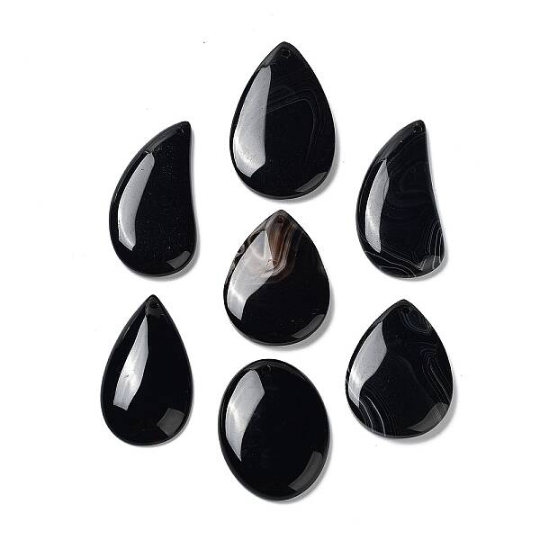 Dyed & Heated Natural Agate Pendants