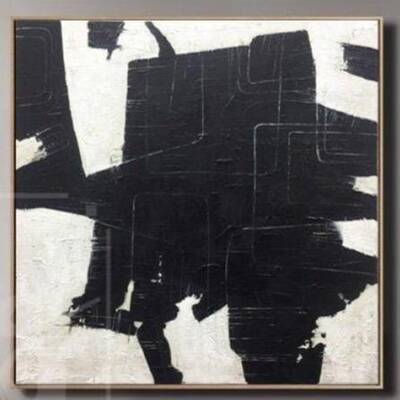 Large Original Oil Painting Black And White Painting Art On Canvas |  SECRET FIGURES