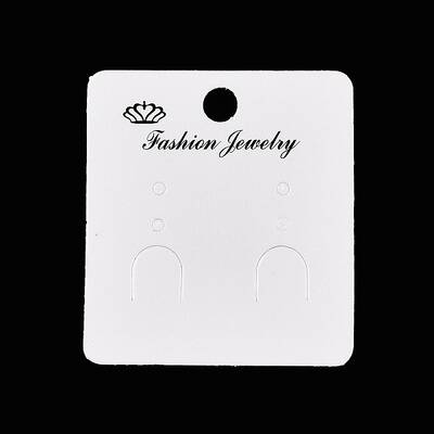 Rectangle Paper Crown Printed Earring Display Cards
