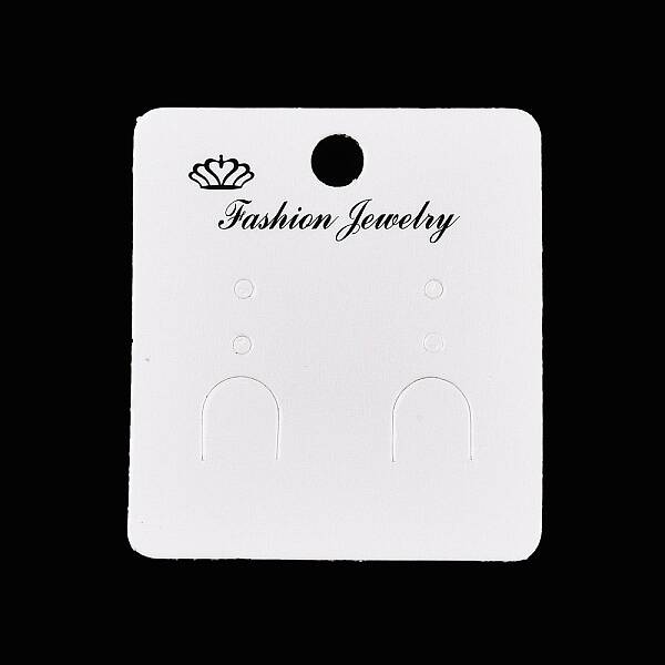 Rectangle Paper Crown Printed Earring Display Cards