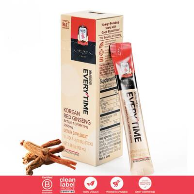 [Official Shop] Jung Kwan Jang Korean Red Ginseng Extract Everytime 2000mg  Energy Supplements  Caffeine Free, Support I