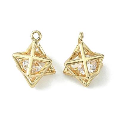 Brass Cubic Zirconia Charms