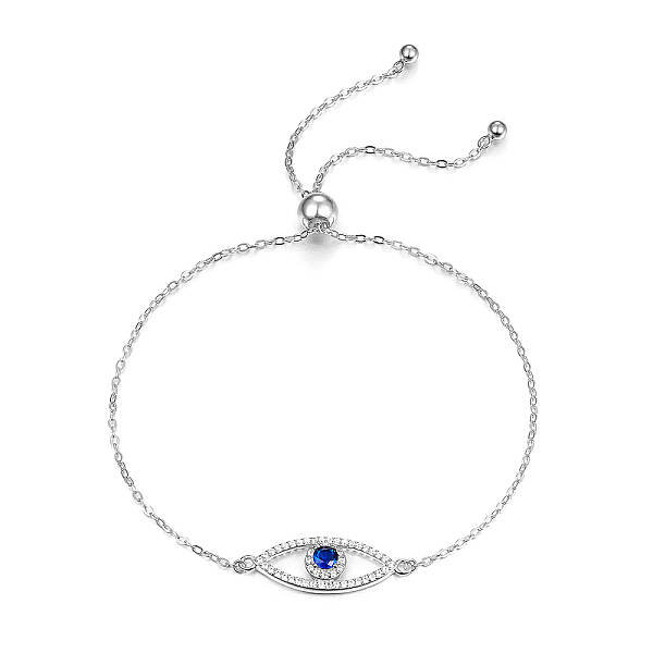 S925 Silver Devil Eye Bracelet with Full Diamond Eyes Series