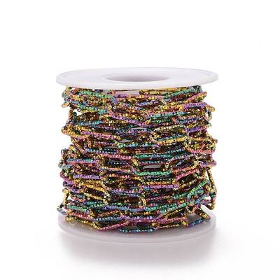 Ion Plating(IP) 304 Stainless Steel Paperclip Chains