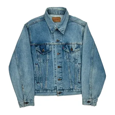Made In Usa Levis Denim Jacket - Large Light Wash Cotton