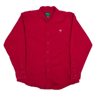 COLD'S CONCEPT Plain Shirt Red Long Sleeve Mens L