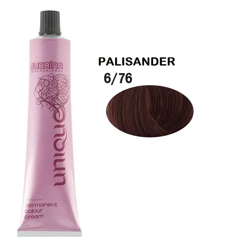 Subrina Professional Unique Permanent Hair Dye 6/76 Dark Blonde Purple Chestnut 100 ml