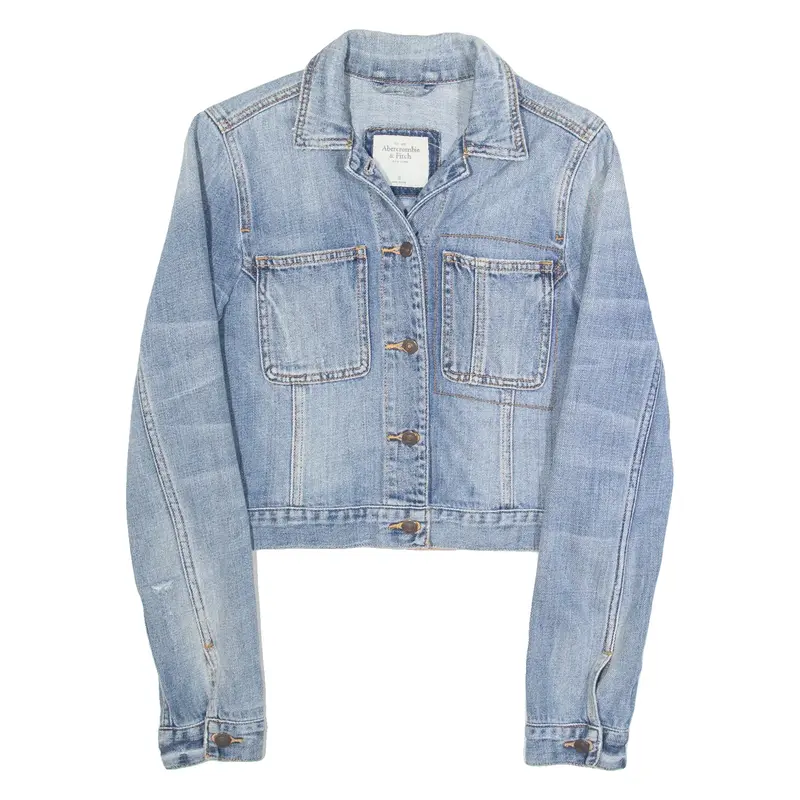 ABERCROMBIE & FITCH Womens Denim Jacket Blue S