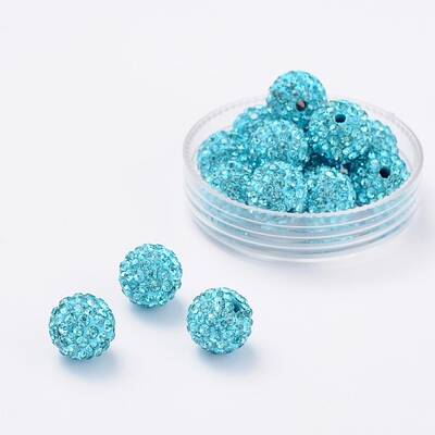Grade A Rhinestone Pave Disco Ball Beads
