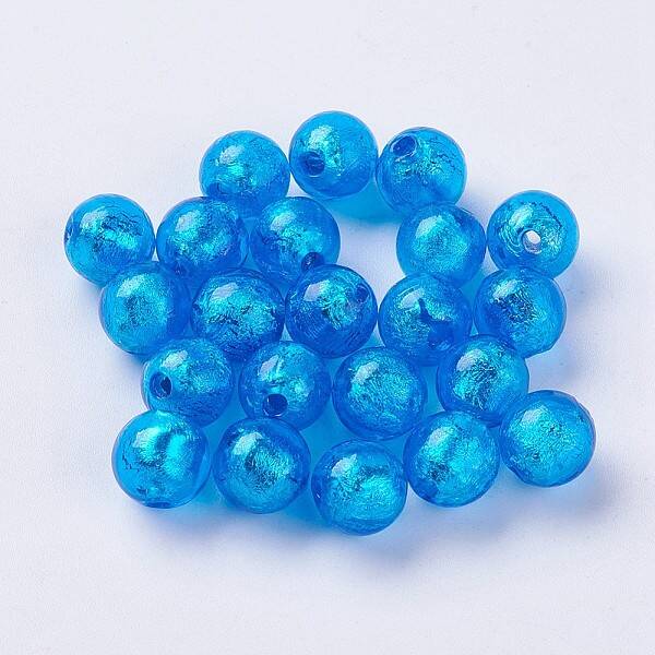 Handmade Silver Foil Lampwork Beads