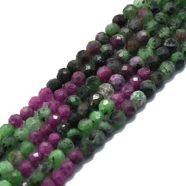 Natural Ruby in Zoisite Beads Strands
