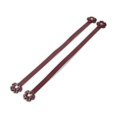 Sakura Flower End Cowhide Leather Sew On Bag Handles