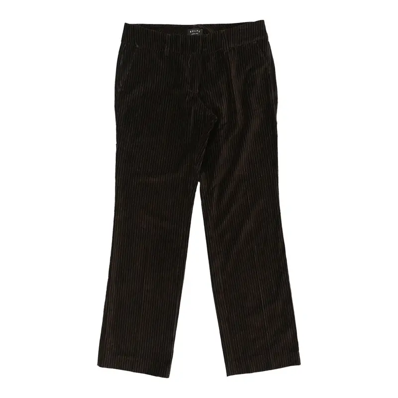 Belfe Trousers - 34W UK 12 Brown Cotton Blend