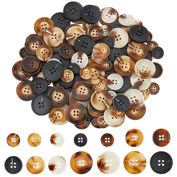 140pcs 14 style Resin Button