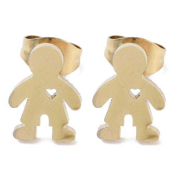 PVD Vacuum Plating 304 Stainless Steel Stud Earrings for Women