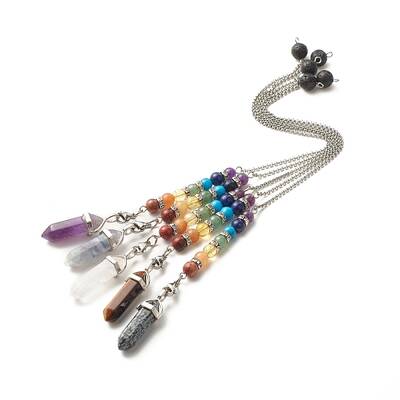 Chakra Theme Gemstone Drowsing Pendulum