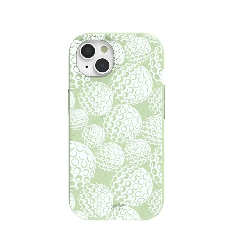 Sage Green Golf Balls iPhone 15 Case