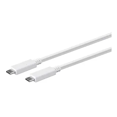 27921 Monoprice Essentials USB-C to USB-C 3.1 Gen 1 Cable 5Gbps 3A 30AWG White 2m (6.6ft)