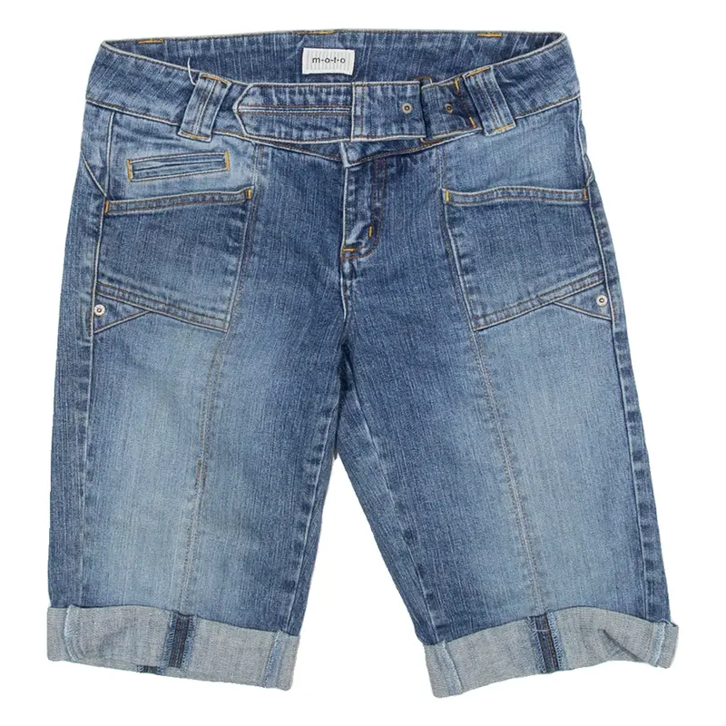 M-O-T-O Belted Womens Jorts Shorts Blue L W30