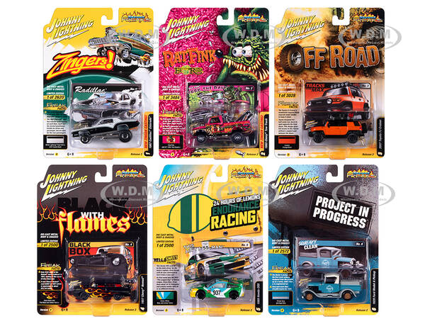 Street Freaks 2023 Set B of 6 Cars Release 2 1/64 Diecast Model Cars by Johnny Lightning