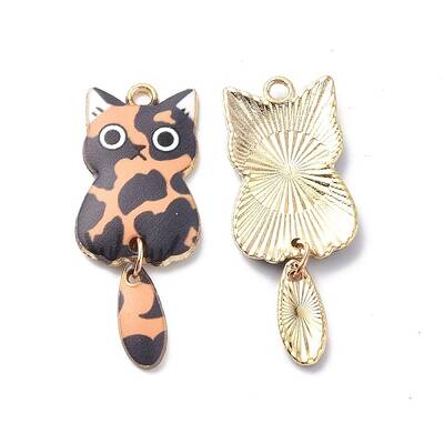 Light Gold Rack Plating Alloy Enamel Pendants