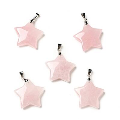 Natural Rose Quartz Pendants