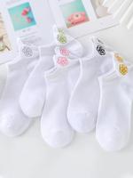 Women's Floral Embroidery Ankle Socks, Elegance Casual Soft Comfy Breathable Low Cut Socks for Summer Daily Wear, Women's Soc...