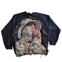 Lagarme Y2K Sweater - DOOM Tapestry Hoodie, Casual Fashion, Long Sleeve, Handmade Anime Gift, Stylish Crewneck Sweatshirt